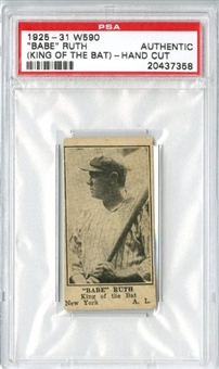 1925 W590 Babe Ruth King of the Bat PSA Authentic